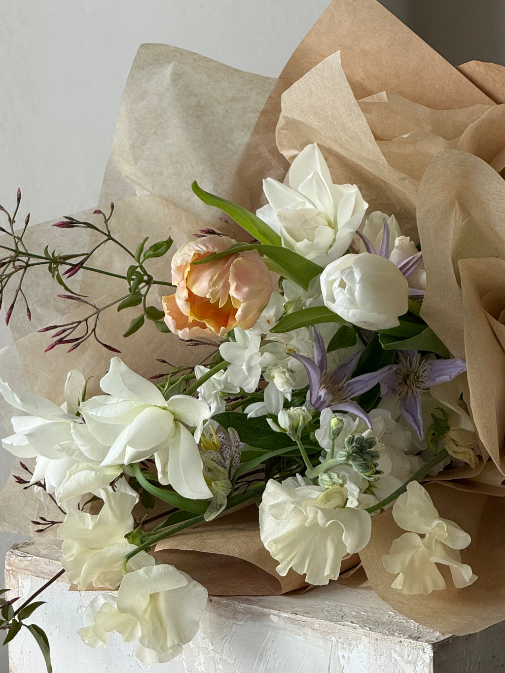 Paper Wrapped Bouquet